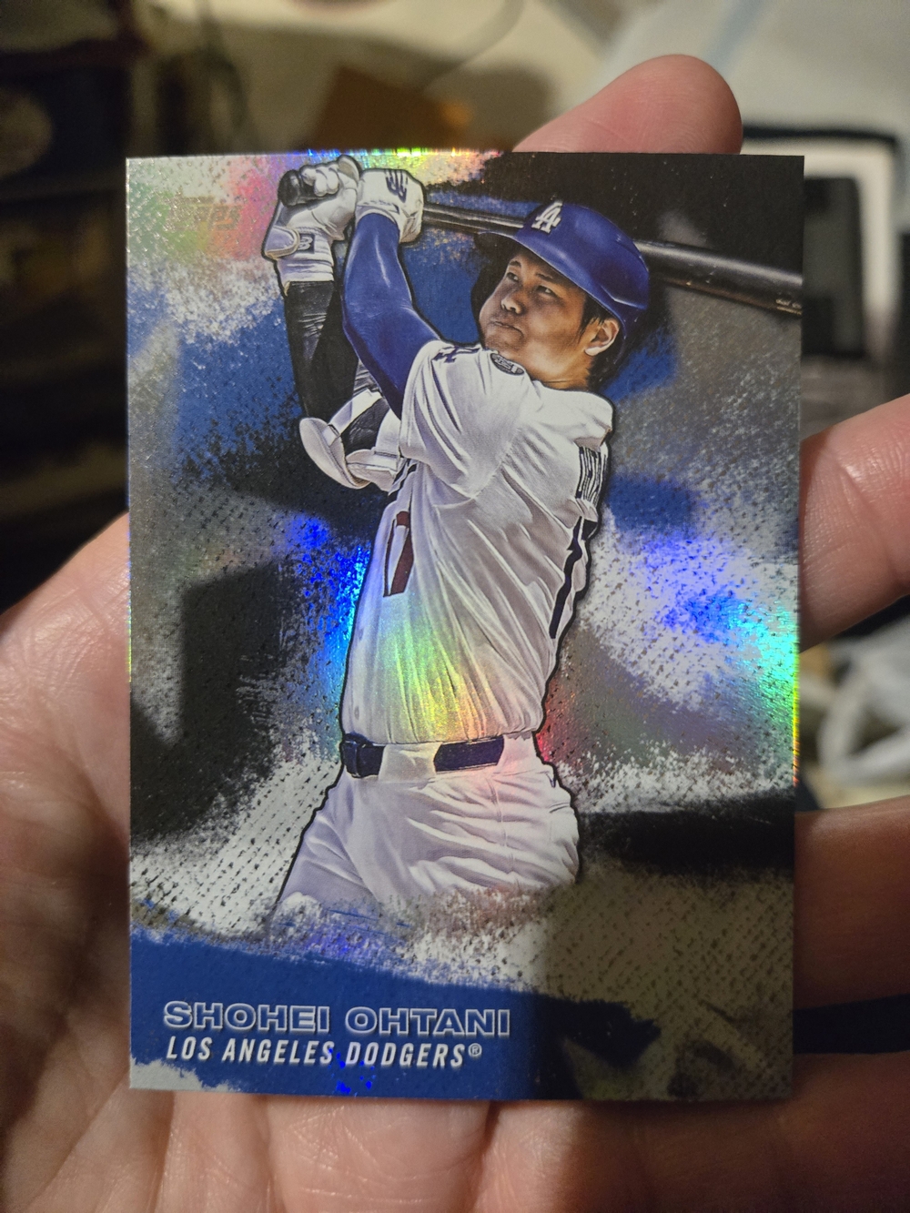 Topps Shohei Ohtani Dodgers Holographic Card - White & Blue 2026